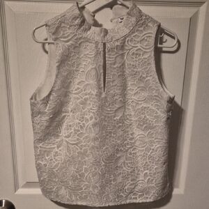 White House Black Market Floral Lace Blouse